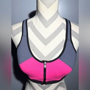 Women's Pink and Gray Sports Bra